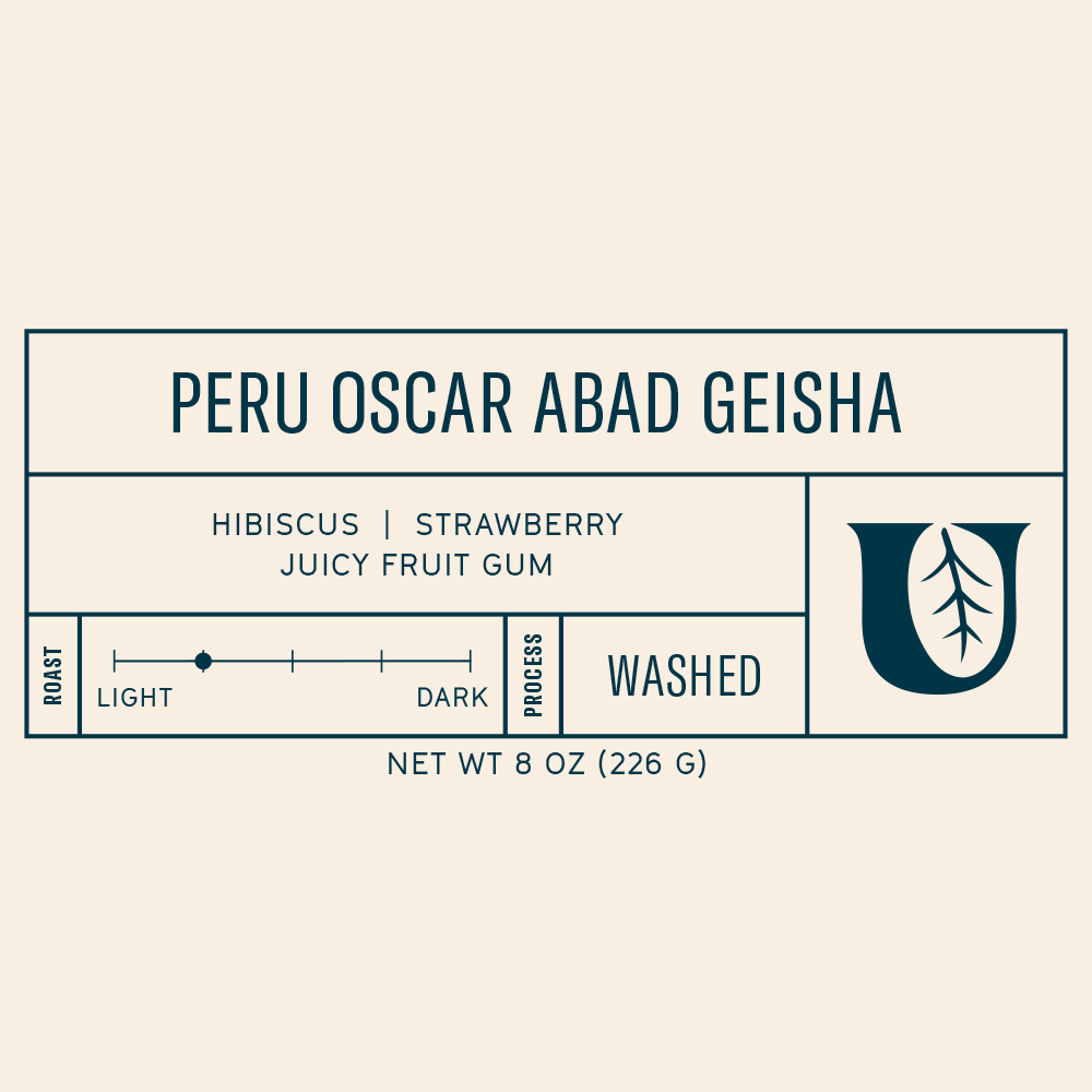 Peru Oscar Abad Geisha - Utopian Coffee